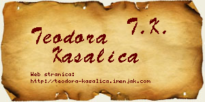 Teodora Kasalica vizit kartica